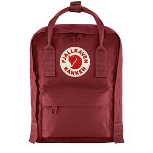 Fjällräven Kanken Mini Backpack Compact Durable Vinyl Fabric Travel Ox Red